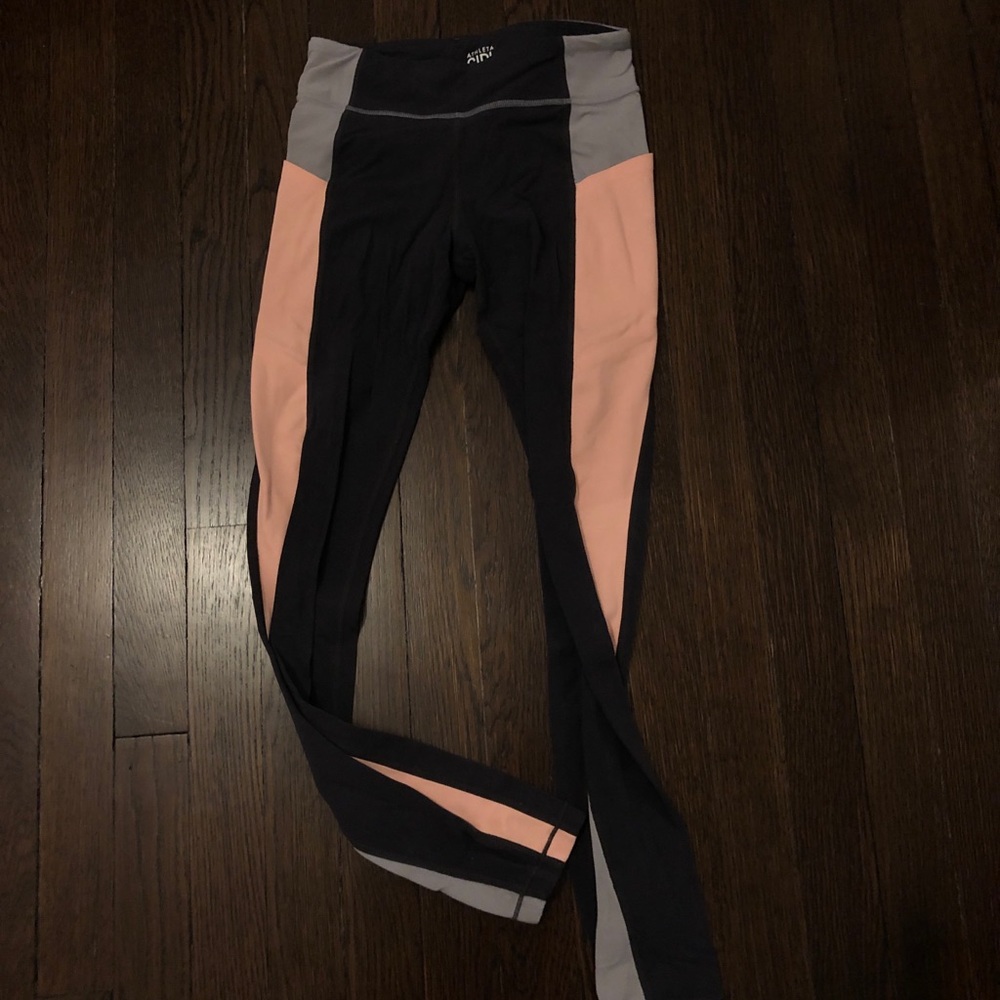 Athelta Girl Size L/12 Peach, Gray, Purple Full leggings
